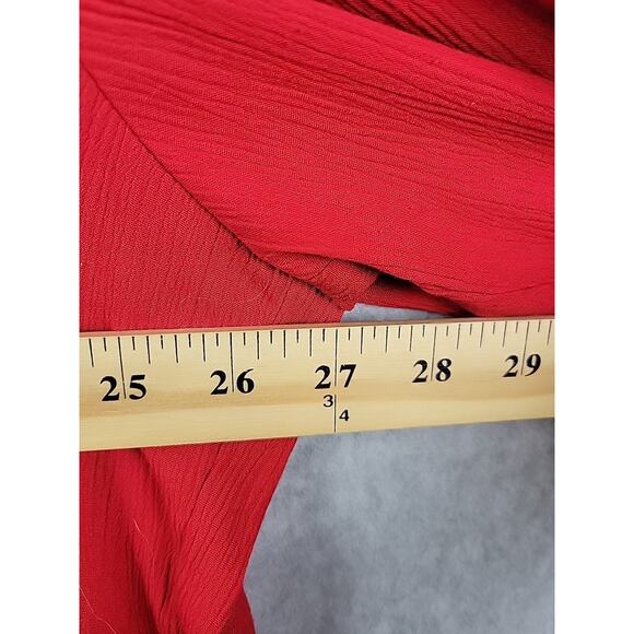 Vtg Niki & Danielle Rock N Roll Red Embroidered SS Button Up Shirt Plus 22W - Picture 9 of 12